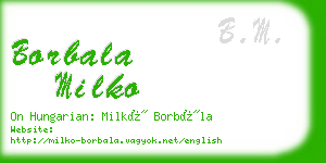 borbala milko business card